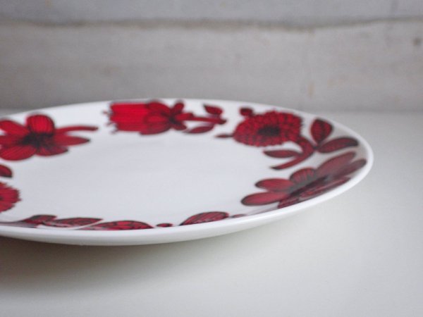 グスタフスベリ Gustavsberg レッドアスター RED ASTER プレート Φ17cm 復刻版 北欧食器 A ♪