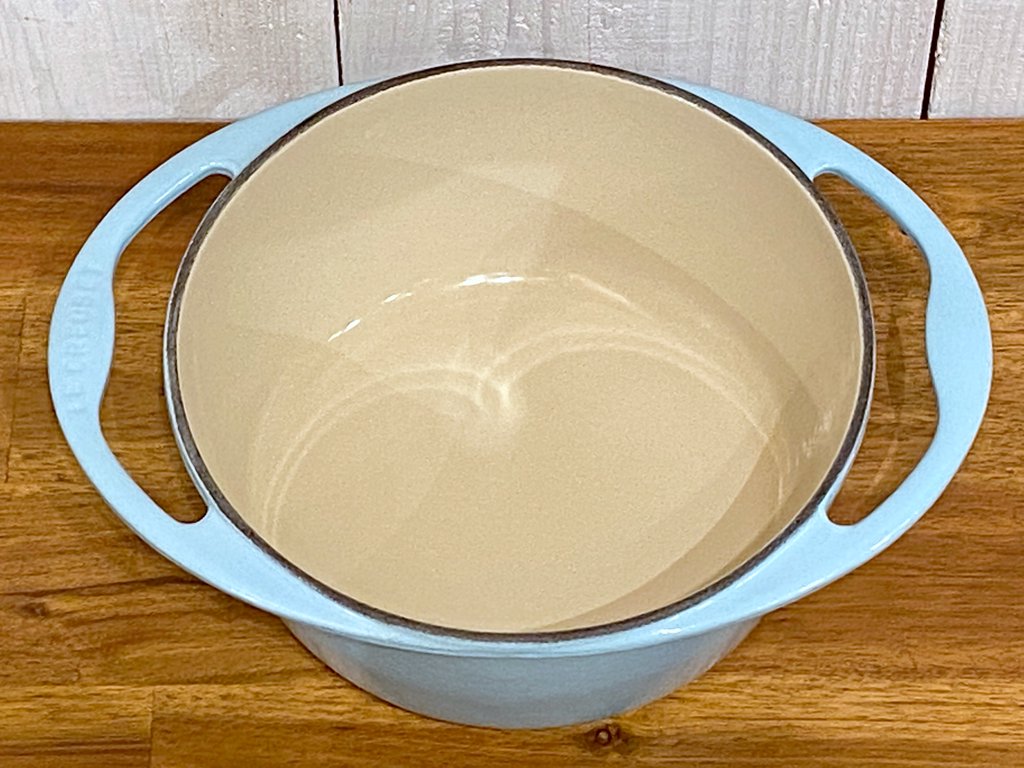 ルクルーゼ LE CREUSET センセーション ココットロンド 両手鍋 Φ20cm サテンブルー 鋳物 フランス ■