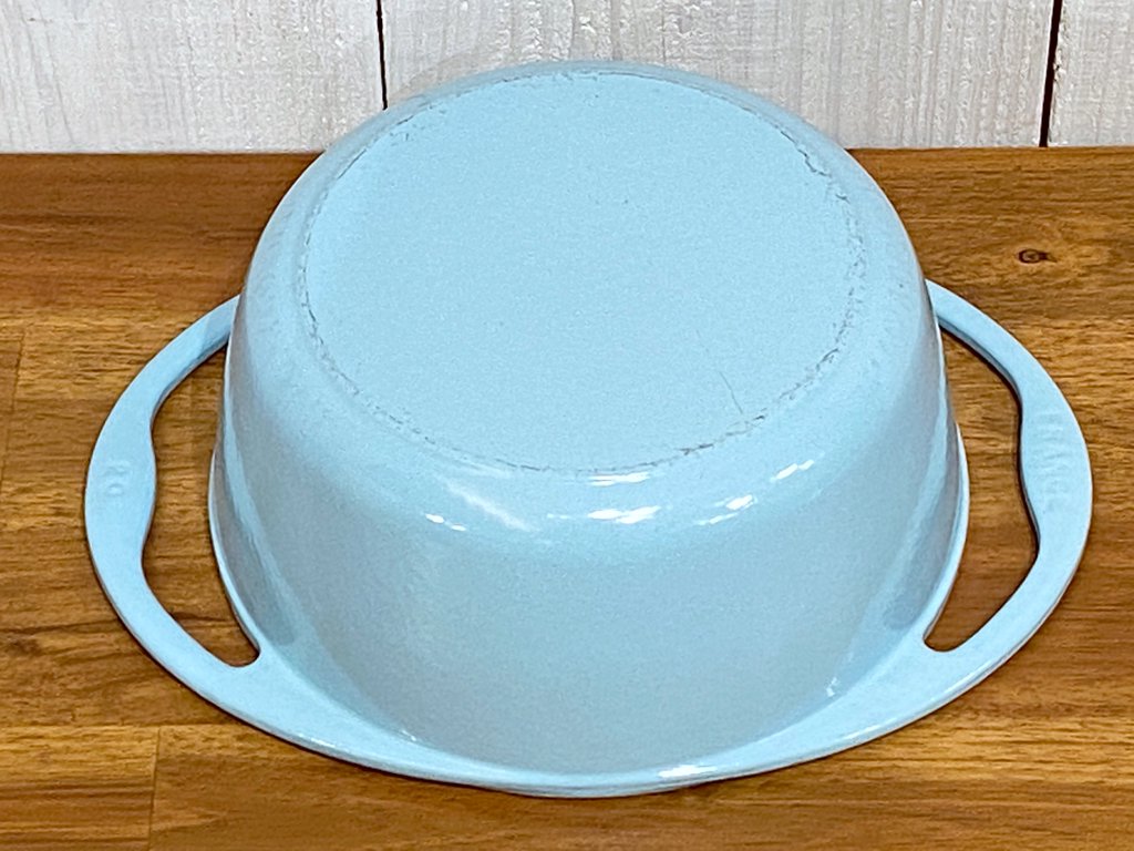 ルクルーゼ LE CREUSET センセーション ココットロンド 両手鍋 Φ20cm サテンブルー 鋳物 フランス ■