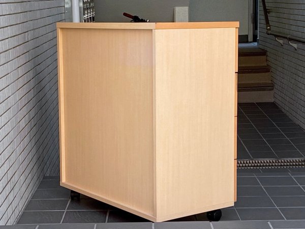 シンプルモダンデザイン ドロワーチェスト キャスタ―付 抽斗5段 アクタス取扱 ■
