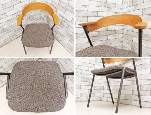 アデペシュ a.depeche ダニス danis ショートアームチェア short arm chair ダイニングチェア チャコールモッシュブラック ブルックリンスタイル ●