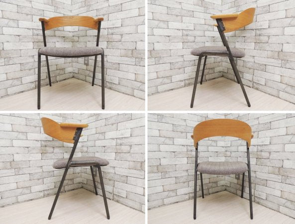 アデペシュ a.depeche ダニス danis ショートアームチェア short arm chair ダイニングチェア へリンボーンチャコールグレー ブルックリンスタイル ●