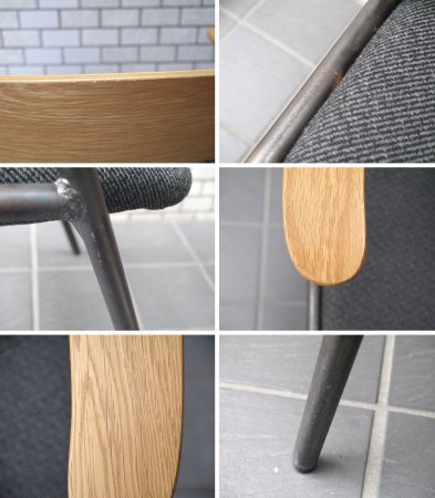 アデペシュ a.depeche ダニス danis ショートアームチェア short arm chair ダイニングチェア チャコールモッシュブラック ブルックリンスタイル A ■