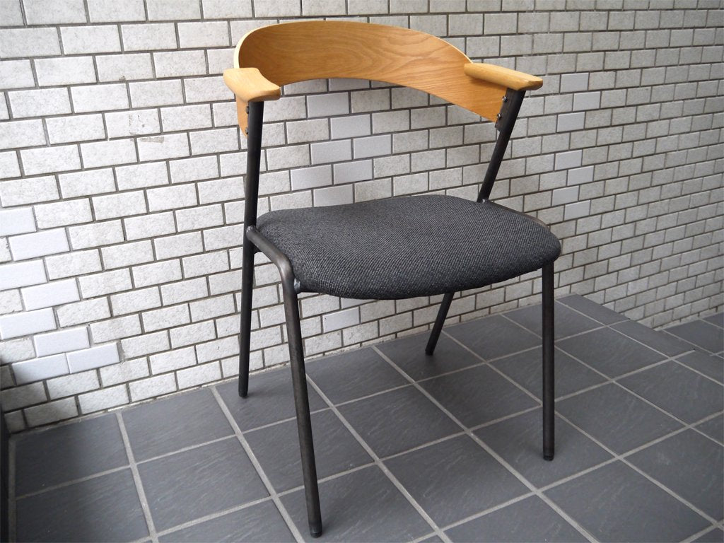 アデペシュ a.depeche ダニス danis ショートアームチェア short arm chair ダイニングチェア チャコールモッシュブラック ブルックリンスタイル B ■