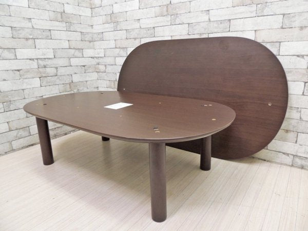 無印良品 MUJI こたつ オーバル型 タモ材 ブラウン フラットヒーター ●