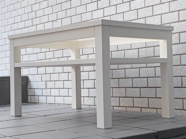 モモナチュラル momo natural シエル CIELE リビングテーブル ローテーブル ガラス天板 パイン材 ホワイト フレンチカントリー ■