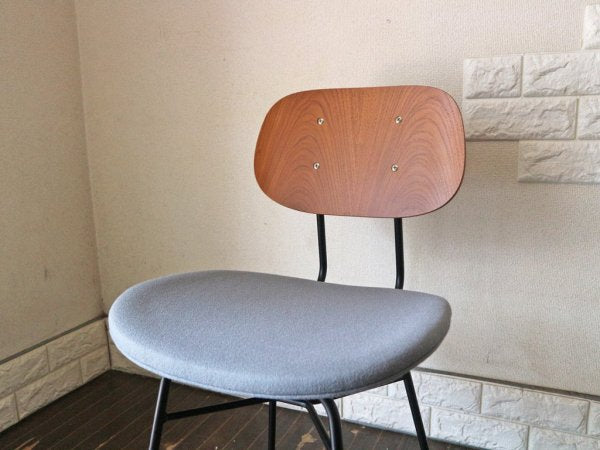 グラフ graf プランクトンチェア Plankton chair チーク材 アイアン ダイニングチェア ボルトグレー ファブリックシート B ◎