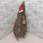 ハンドメイド 松ぼっくり 木製 クリスマスツリー カントリースタイル オブジェ クラフト家具 ●