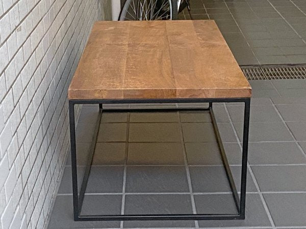 ライフファニチャー LIFE FURNITURE コーヒーテーブル DE IRON COFFEE TABLE マンゴー無垢材 アイアン ローテーブル インダストリアル ■