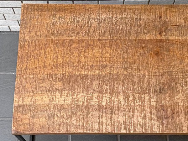 ライフファニチャー LIFE FURNITURE コーヒーテーブル DE IRON COFFEE TABLE マンゴー無垢材 アイアン ローテーブル インダストリアル ■