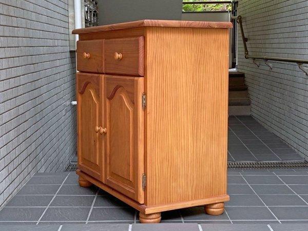 カントリースタイル パイン材 無垢材 キャビネット チェスト ■
