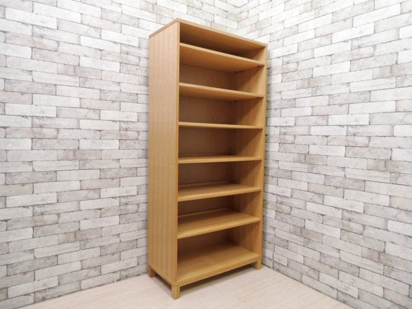 無印良品 MUJI タモ材 組み合わせて使える木製収納 ミドルタイプ H175.5cm 本棚 ブックシェルフ 廃番 ●