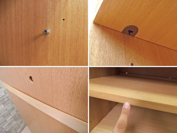 無印良品 MUJI タモ材 組み合わせて使える木製収納 ミドルタイプ H175.5cm 本棚 ブックシェルフ 廃番 ●
