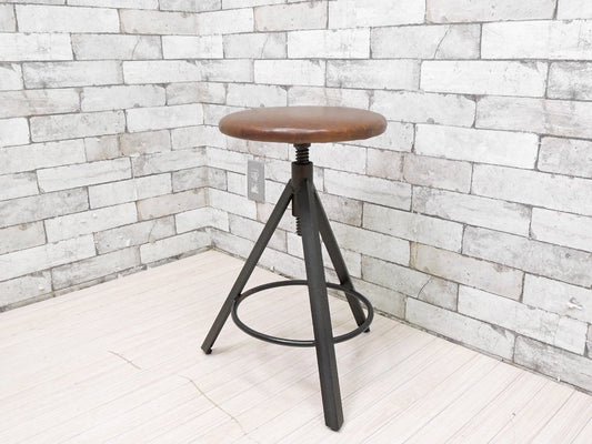 ジャーナルスタンダード journal standard Furniture j.s.F シノン スツール CHINON STOOL 本革 定価\28,600- ●