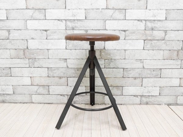 ジャーナルスタンダード journal standard Furniture j.s.F シノン スツール CHINON STOOL 本革 定価\28,600- ●