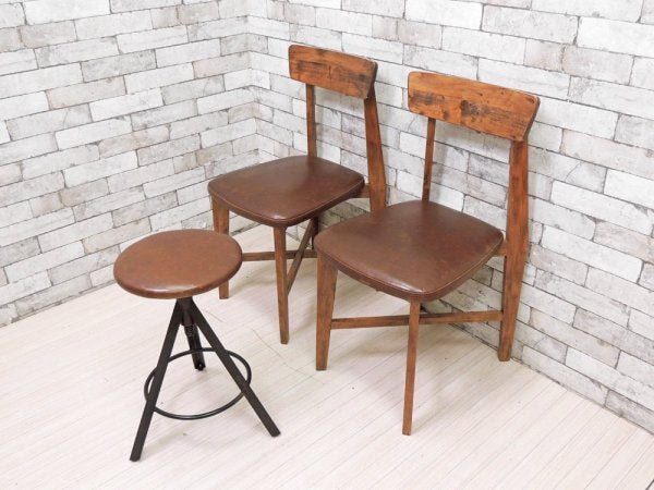 ジャーナルスタンダード journal standard Furniture j.s.F シノン スツール CHINON STOOL 本革 定価\28,600- ●