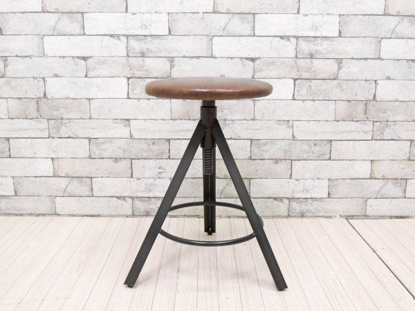 ジャーナルスタンダード journal standard Furniture j.s.F シノン スツール CHINON STOOL 本革 定価\28,600- ●