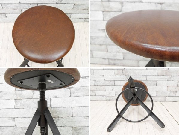 ジャーナルスタンダード journal standard Furniture j.s.F シノン スツール CHINON STOOL 本革 定価\28,600- ●