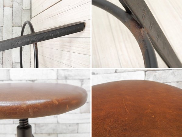 ジャーナルスタンダード journal standard Furniture j.s.F シノン スツール CHINON STOOL 本革 定価\28,600- ●