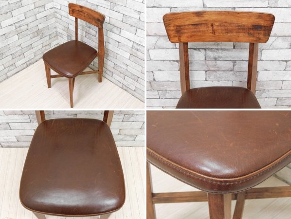 ジャーナルスタンダード journal standard Furniture j.s.F シノン チェア CHINON CHAIR ダイニングチェア 本革 定価\29,700- A ●