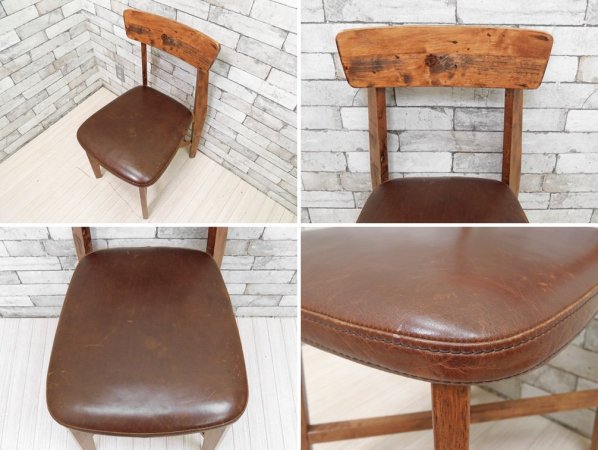 ジャーナルスタンダード journal standard Furniture j.s.F シノン チェア CHINON CHAIR ダイニングチェア 本革 定価\29,700- B ●