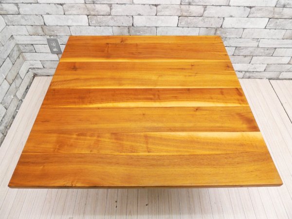 タイムレスクラフト Timeless Craft ソリッドクロス Solid Cross ウォールナット無垢材 センターテーブル アイアンレッグ 廃番 ●