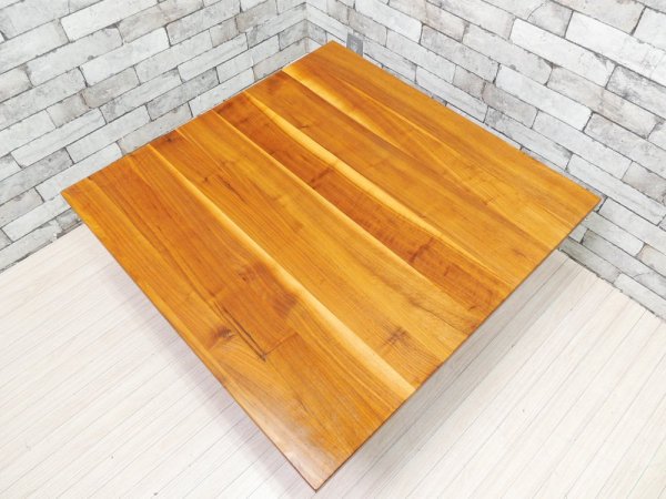 タイムレスクラフト Timeless Craft ソリッドクロス Solid Cross ウォールナット無垢材 センターテーブル アイアンレッグ 廃番 ●