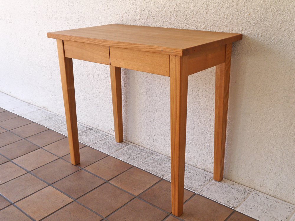 無印良品 MUJI タモ無垢材 パーソナルデスク 幅80cm 廃番 ◇