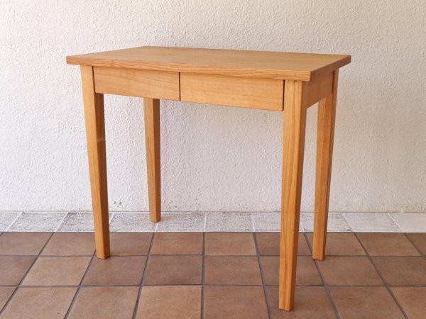 無印良品 MUJI タモ無垢材 パーソナルデスク 幅80cm 廃番 ◇
