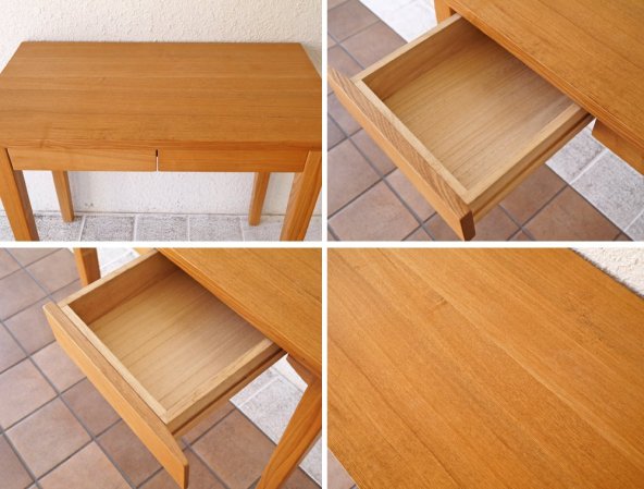 無印良品 MUJI タモ無垢材 パーソナルデスク 幅80cm 廃番 ◇