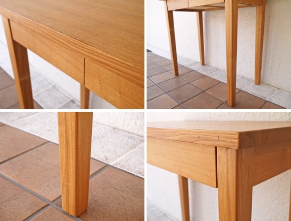 無印良品 MUJI タモ無垢材 パーソナルデスク 幅80cm 廃番 ◇