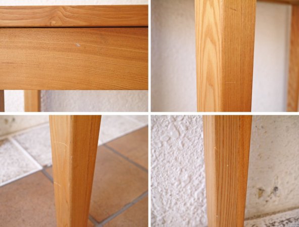 無印良品 MUJI タモ無垢材 パーソナルデスク 幅80cm 廃番 ◇