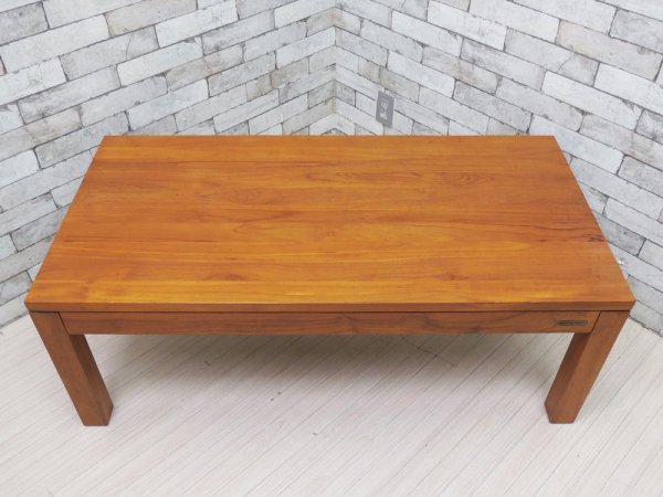 スキャンティーク SCANTEAK コニスカ KONISKA センターテーブル チーク材 W120 定価￥61,600- ●