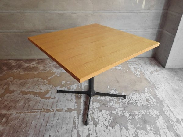 インダストリアルスタイル Industrial Style カフェテーブル オーク材 スクエア Ｗ90cm ブルックリンスタイル  ♪