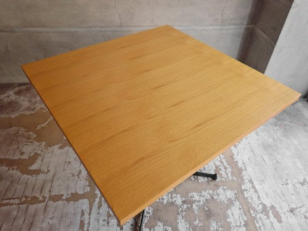 インダストリアルスタイル Industrial Style カフェテーブル オーク材 スクエア Ｗ90cm ブルックリンスタイル  ♪