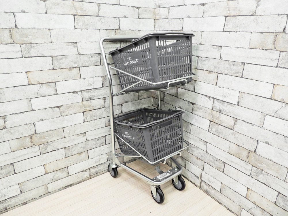 パシフィックファニチャーサービス PACIFIC FURNITURE SERVICE バスケットカート BASKET CART バスケット2個付き 定価\29,700- ●