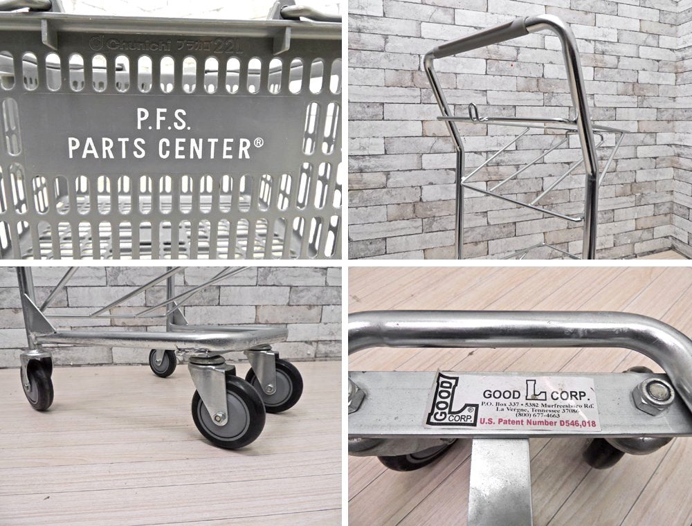 パシフィックファニチャーサービス PACIFIC FURNITURE SERVICE バスケットカート BASKET CART バスケット2個付き 定価\29,700- ●