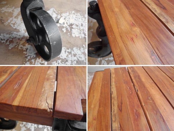 アクメ ファニチャー ACME Furniture ギルド ドーリーテーブル GUILD DOLLY TABLE S チーク古材 ローテーブル インダストリアル 廃番 定価:\147,400- ♪