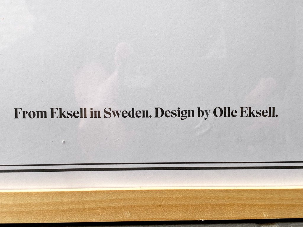 オーレ・エクセル Olle Eksell ポスター ストックホルム STOCKHORM 額装 北欧 スウェーデン ■