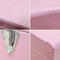 ビンテージスタイル ペインテッド ブリキ トランク 収納ケース 2点セット 入れ子式 ピンク ミニミラー付 A ●