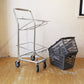 パシフィックファニチャーサービス PACIFIC FURNITURE SERVICE バスケットカート BASKET CART バスケット2個付き ★