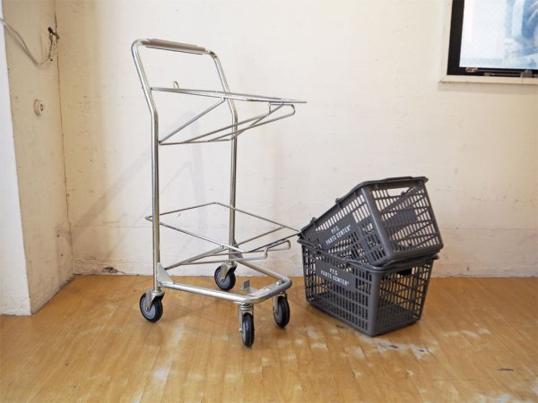 パシフィックファニチャーサービス PACIFIC FURNITURE SERVICE バスケットカート BASKET CART バスケット2個付き ★