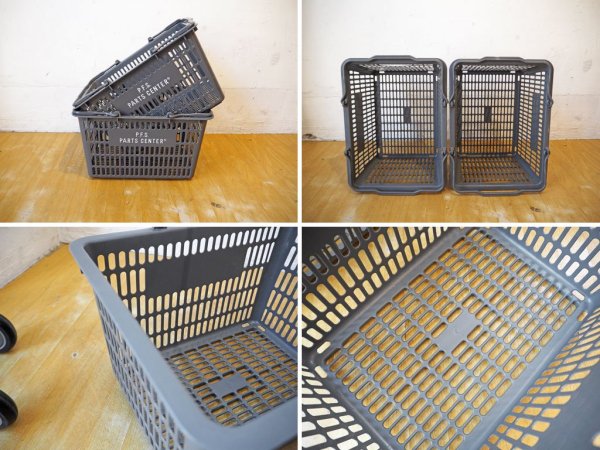 パシフィックファニチャーサービス PACIFIC FURNITURE SERVICE バスケットカート BASKET CART バスケット2個付き ★