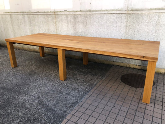 トラックファニチャー TRUCK FURNITURE オークテーブル OAK TABLE ダイニングテーブル セミオーダーメイド W320×D109.5cm 参考価格 約80万 ●