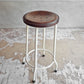 オールドメゾン old maison アイアン スツール Iron Stool ボタン型 H61cm チーク材×アイアン 定価:\13,860- ♪