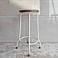 オールドメゾン old maison アイアン スツール Iron Stool ボタン型 H61cm チーク材×アイアン 定価:\13,860- ♪