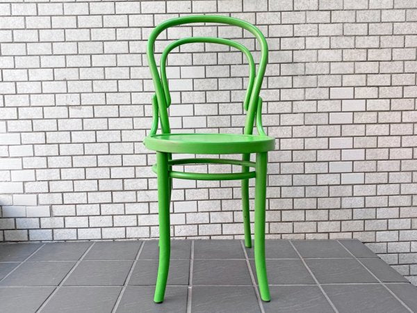 トン TON トーネット THONET ベントウッドチェア NO.14 ラウンドバック 曲木 グリーン チェコ ■