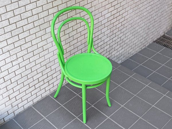 トン TON トーネット THONET ベントウッドチェア NO.14 ラウンドバック 曲木 グリーン チェコ ■