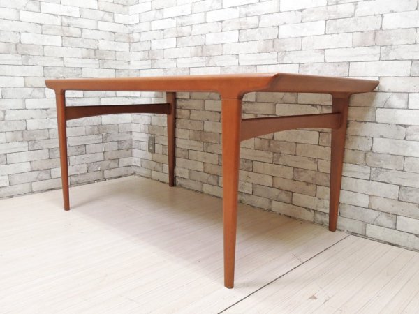 北欧ビンテージスタイル Scandinavian Vintage Style オーク材 ダイニングテーブル チークカラー W155cm プールアニック pourannick 取扱 ●