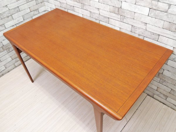 北欧ビンテージスタイル Scandinavian Vintage Style オーク材 ダイニングテーブル チークカラー W155cm プールアニック pourannick 取扱 ●